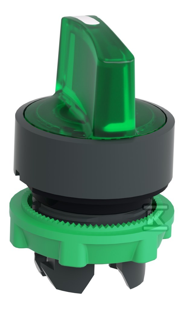 Comutator 2 poziții verde stabil LED - ZB5AK1333